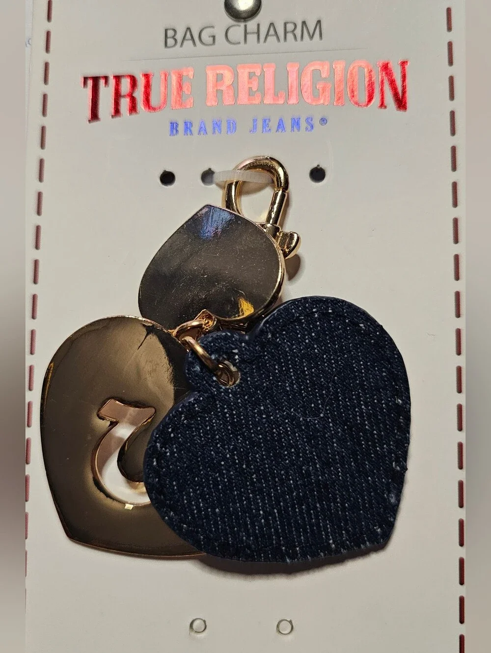 True Religion Brand Jeans Bag charm Keychain
